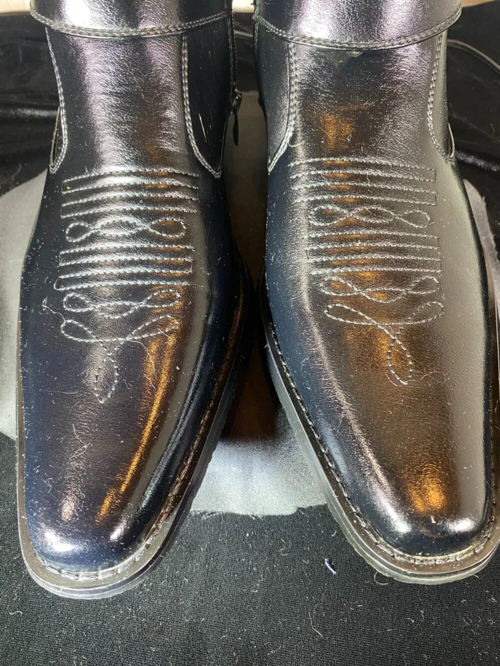 Men's 13 Alberto Fellini Western Harness Boots, Ankle Boots, Slightly Used